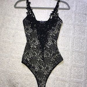 Black lace bodysuit